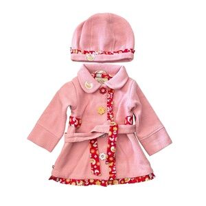 Coco bon bons Baby Girl’s Coat and Hat Set size 24M Pink